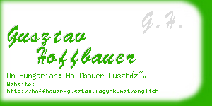 gusztav hoffbauer business card